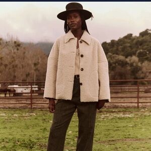 Cropped Plush Car Coat.